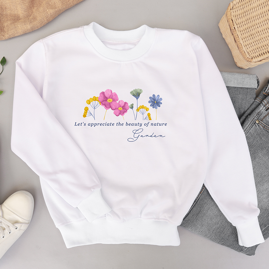 Natural Flowers Women Sweatshirt